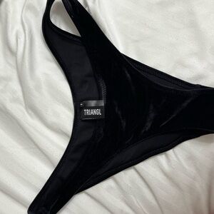 Triangl Black velvet bikini bottoms